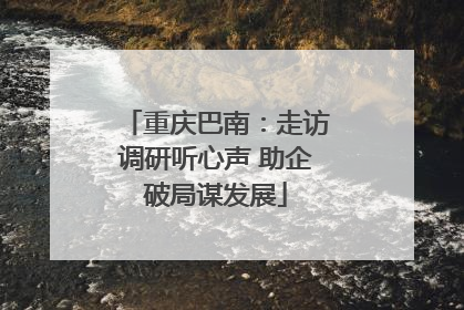 重庆巴南：走访调研听心声 助企破局谋发展