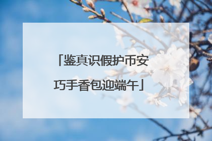 鉴真识假护币安 巧手香包迎端午