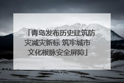 青岛发布历史建筑防灾减灾新标 筑牢城市文化根脉安全屏障