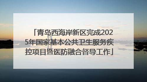 青岛西海岸新区完成2025年国家基本公共卫生服务疾控项目暨医防融合督导工作