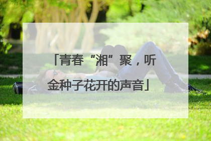 青春“湘”聚，听金种子花开的声音