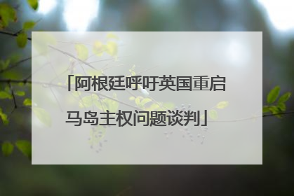 阿根廷呼吁英国重启马岛主权问题谈判