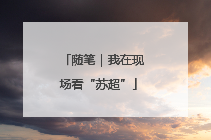随笔｜我在现场看“苏超”