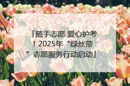 随手志愿 爱心护考！2025年“绿丝带”志愿服务行动启动