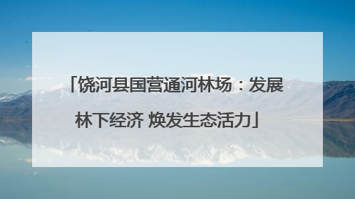 饶河县国营通河林场：发展林下经济 焕发生态活力