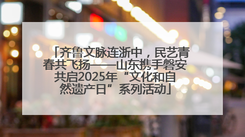 齐鲁文脉连浙中，民艺青春共飞扬——山东携手磐安共启2025年“文化和自然遗产日”系列活动