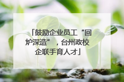 鼓励企业员工“回炉深造”，台州政校企联手育人才