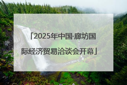 2025年中国·廊坊国际经济贸易洽谈会开幕