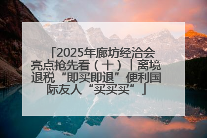 2025年廊坊经洽会亮点抢先看（十）丨离境退税“即买即退”便利国际友人“买买买”