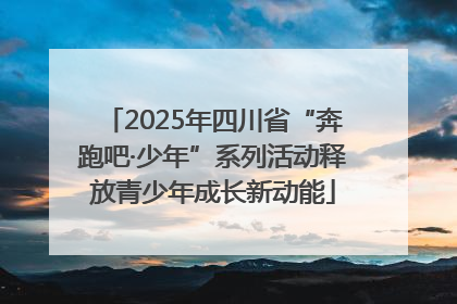 2025年四川省“奔跑吧·少年”系列活动释放青少年成长新动能