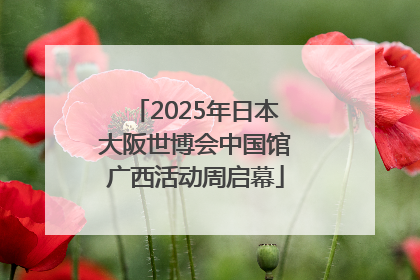 2025年日本大阪世博会中国馆广西活动周启幕