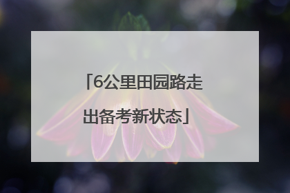 6公里田园路走出备考新状态